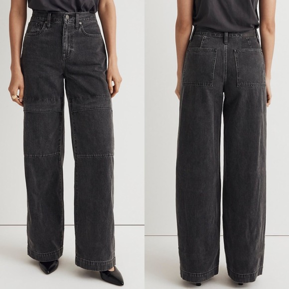 Madewell Charcoal Wide Leg Jeans - Picture 2 of 10